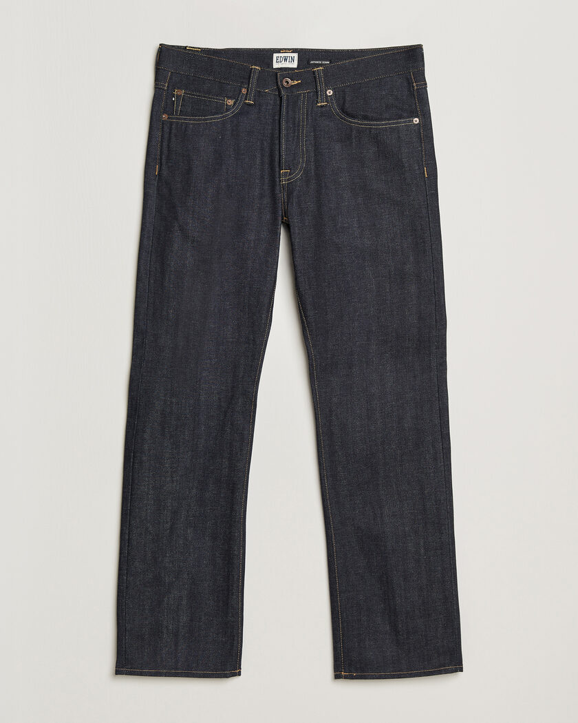 EDWIN No.47 Regular Straight Selvage Jeans Unwashed – Sininen