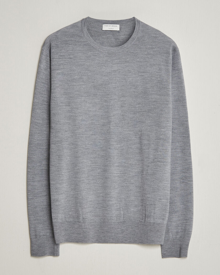 Tiger of Sweden Connor Crew Neck Pullover Grey Melange – Harmaa