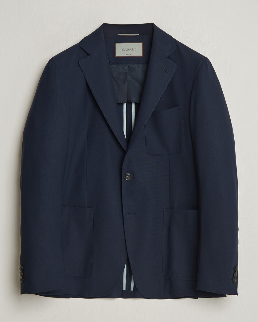 Canali Unconstructed Impeccabile Wool Blazer Navy – Sininen