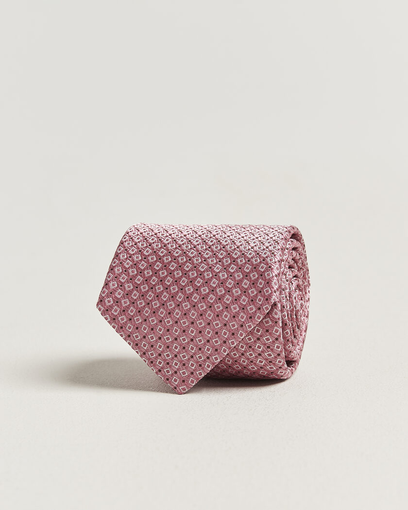 Canali Micro Structure Silk Tie Pink – Vaaleanpunainen