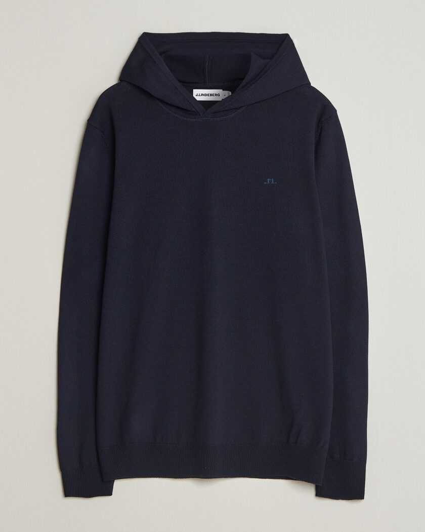 J.Lindeberg Karl Merino Hoodie JL Navy – Sininen