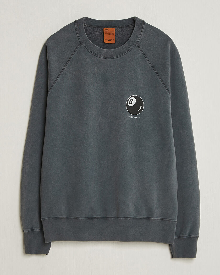 Nudie Jeans Palle Printed Crew Neck Sweatshirt Antracite – Harmaa