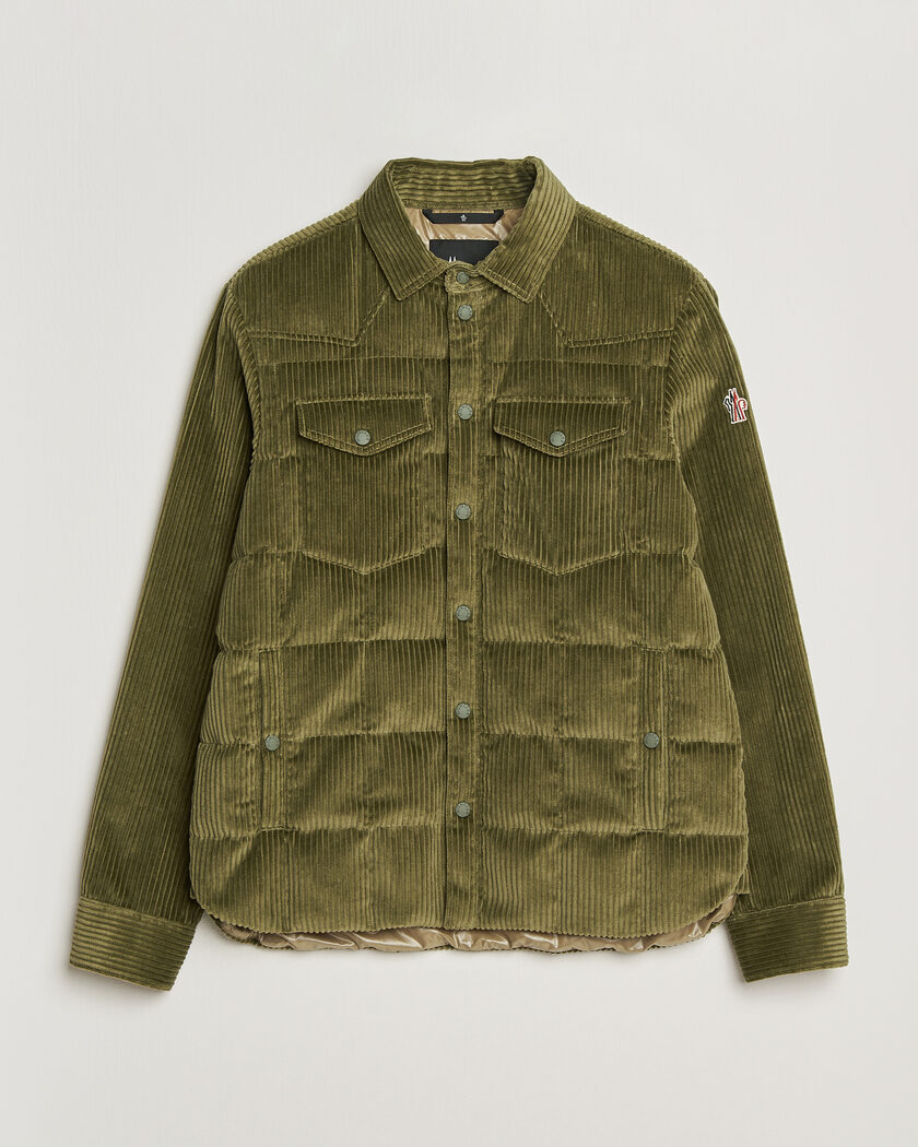 Moncler Grenoble Gelt Corduroy Shirt Jacket Military Green – Vihreä