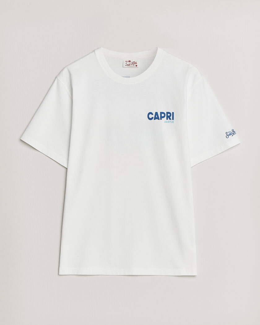 MC2 Saint Barth Back Printed Cotton T-Shirt Capri Summer – Valkoinen