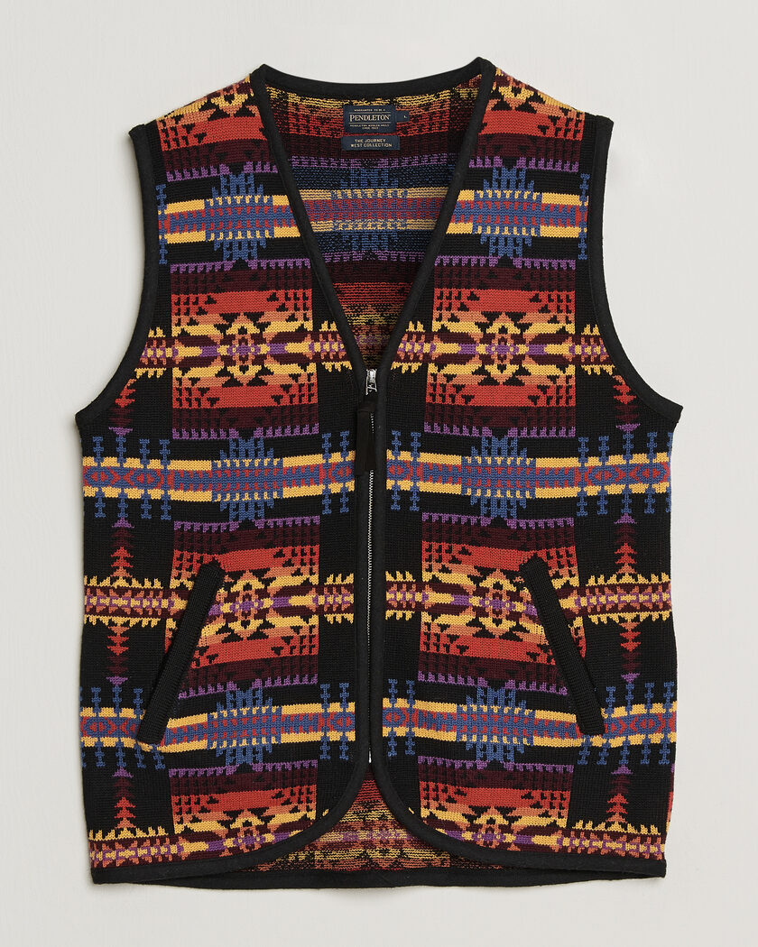 Pendleton Jacquard Vest Black – Monivärinen