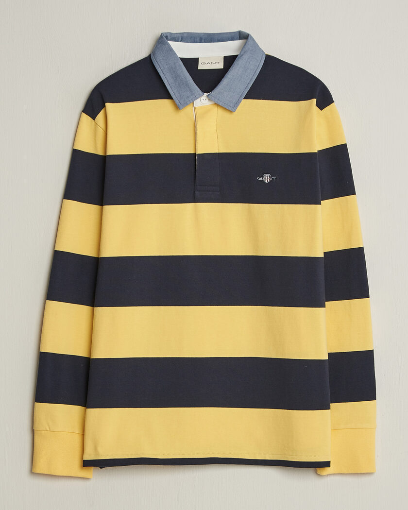 GANT Chambray Striped Heavy Rugger Banana Yellow – Keltainen