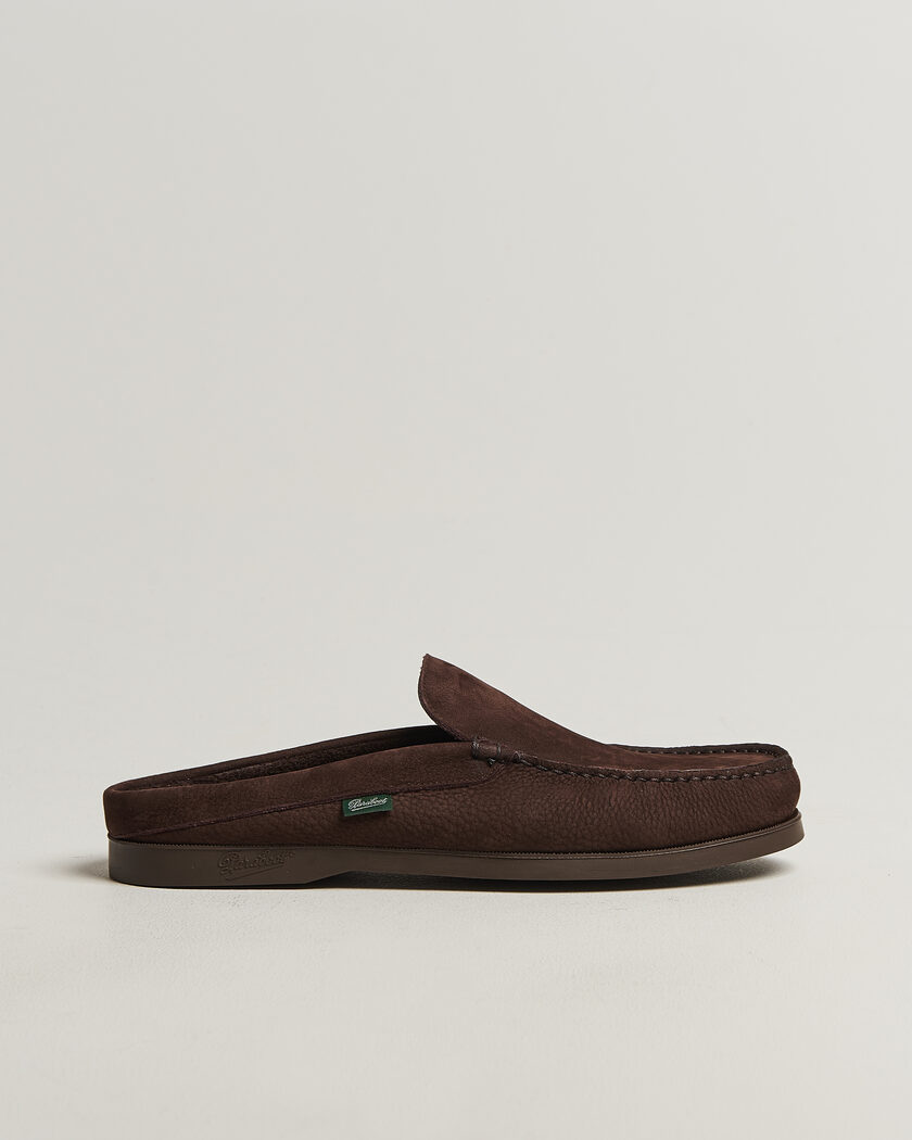 Paraboot Bahamas Slipper Chocolate Nubuck – Ruskea