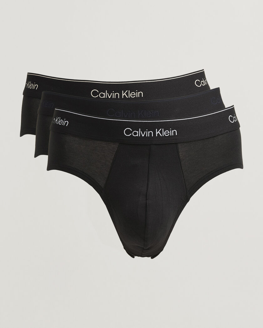 Calvin Klein 3-Pack Icon Cotton Stretch Hip Brief Black – Musta