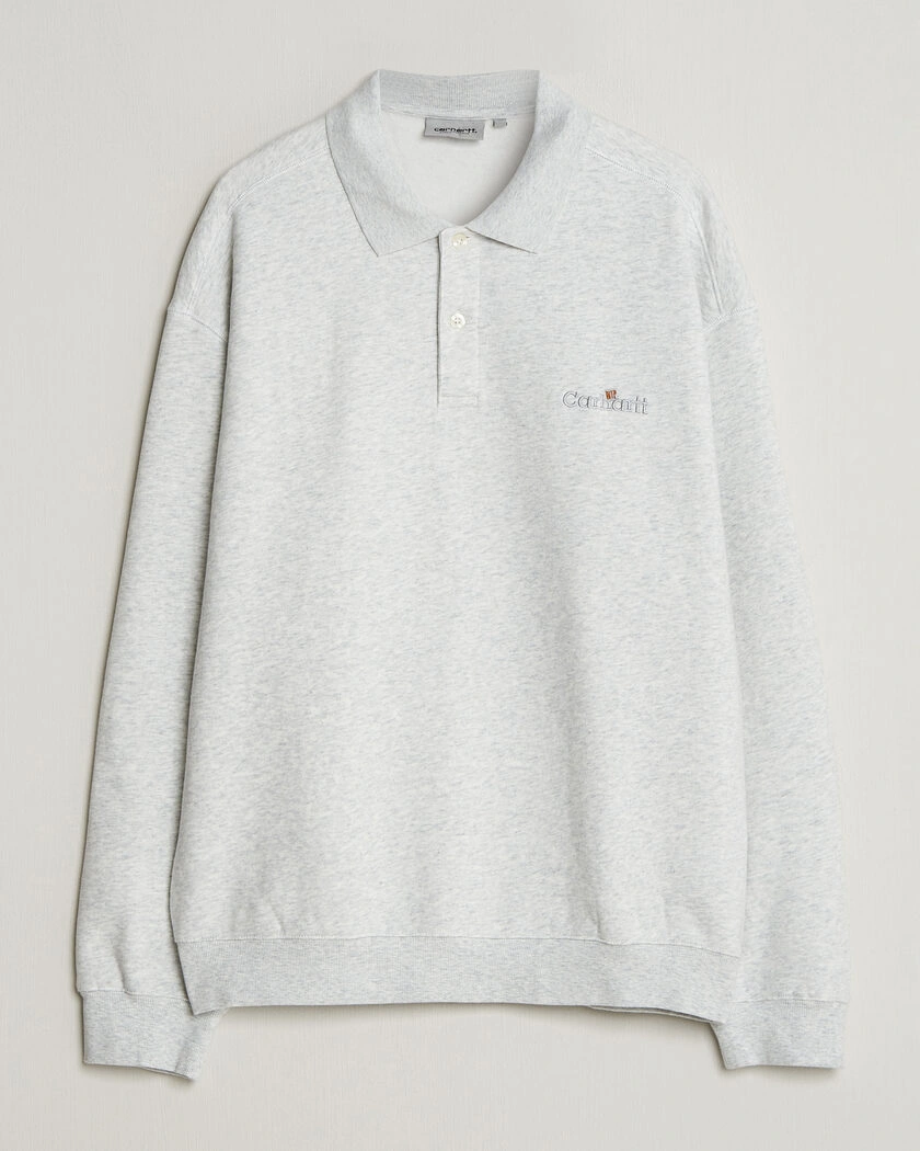 Carhartt WIP WIP Label Polo Sweatshirt Ash Heather – Harmaa