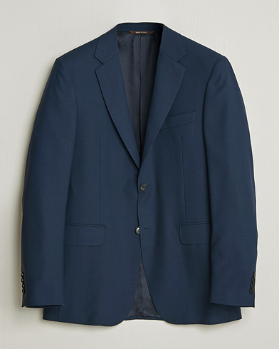 Canali Travel Wool Blazer Dark Blue – Sininen