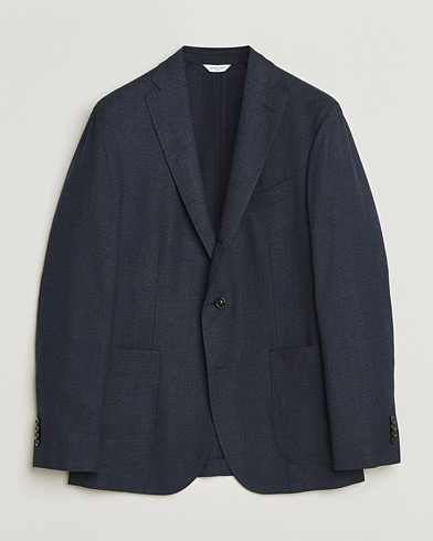 Boglioli K Jacket Wool Hopsack Blazer Dark Blue – Sininen