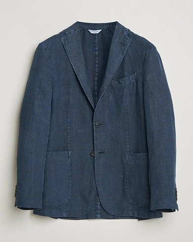 Boglioli K Jacket Linen Blazer Navy – Sininen