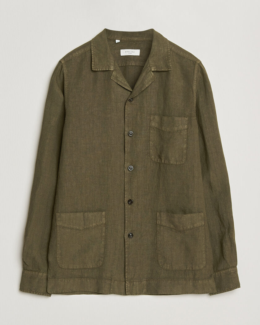 Boglioli Linen Painter Jacket Military – Vihreä