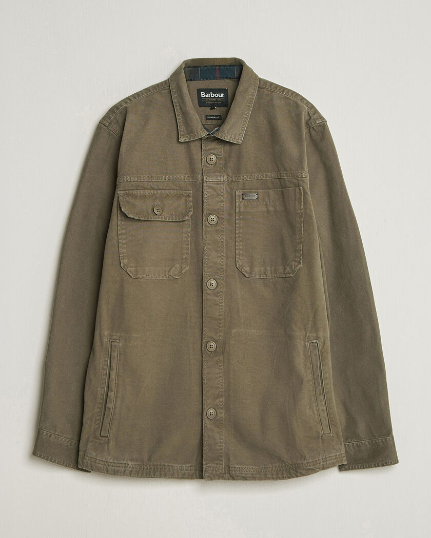 Barbour Lifestyle Lingfield Canvas Overshirt Fern – Vihreä