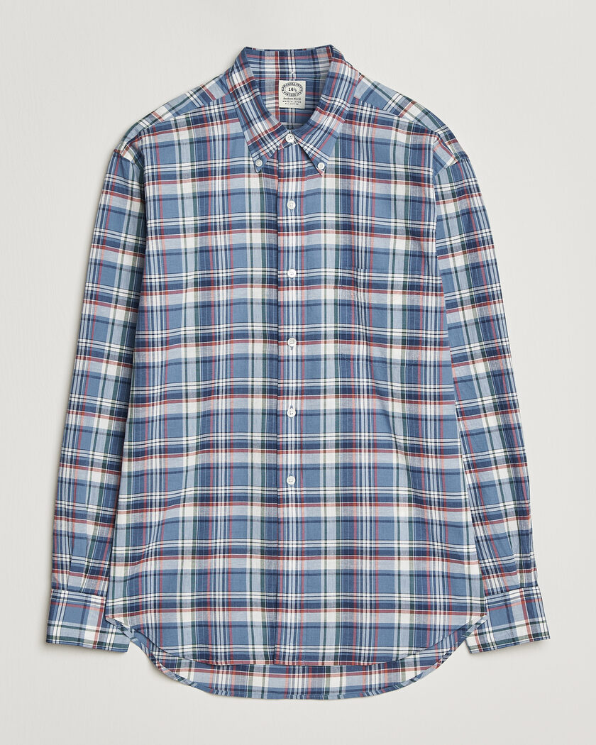Kamakura Shirts Vintage Ivy Button Down Shirt Blue Madras – Sininen