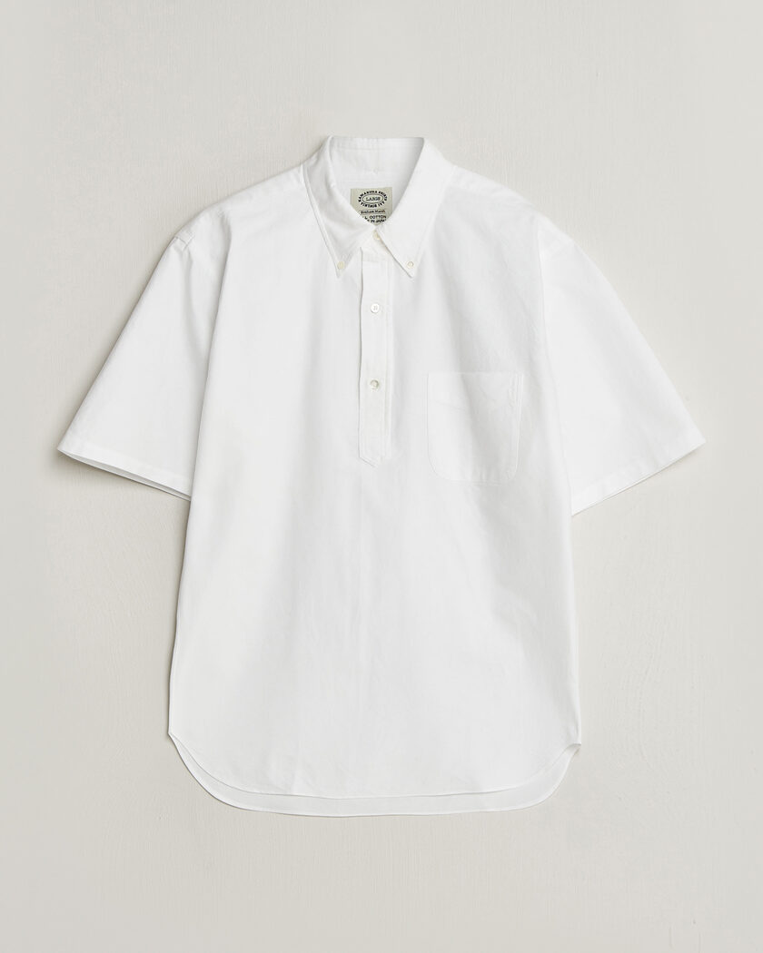 Kamakura Shirts Vintage Ivy Half Sleeve Oxford Popover White – Valkoinen