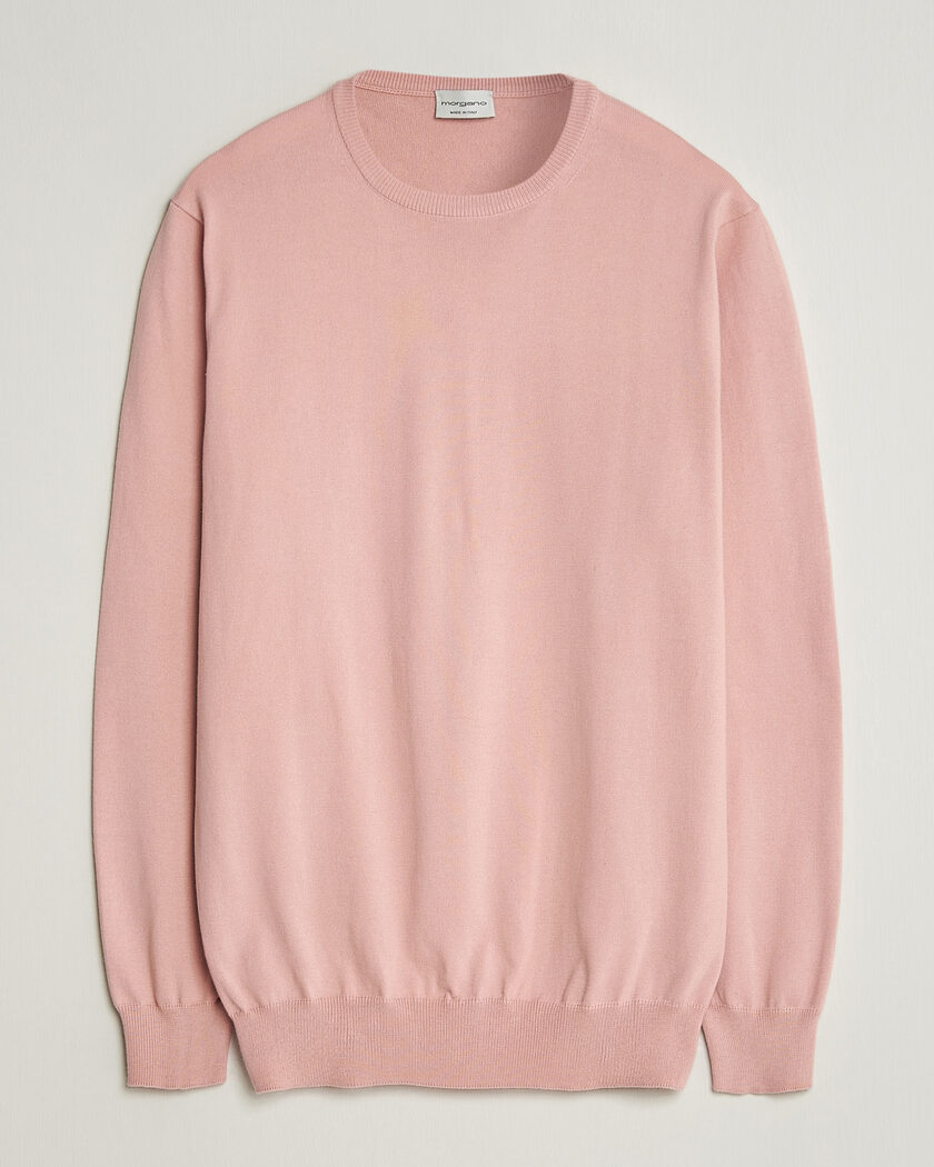 Morgano Supersoft Egyptian Cotton Crew Neck Soft Pink – Vaaleanpunainen