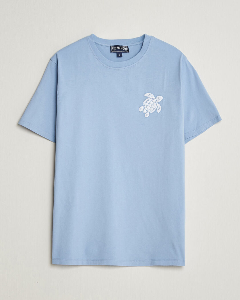 Vilebrequin Printed Crew Neck T-Shirt Cloudy Blue – Sininen