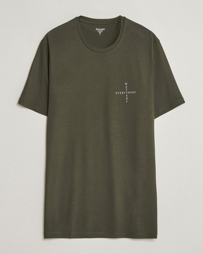 Houdini Tree Message T-Shirt Green Illusion – Vihreä