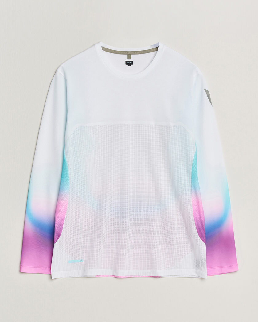 SOAR Running Hot Weather Long Sleeve Tee White/Blue – Monivärinen
