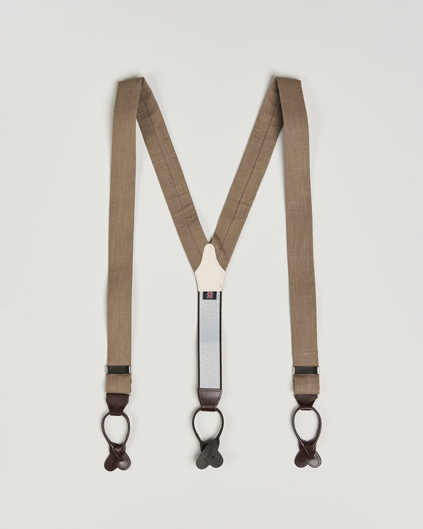 Albert Thurston Linen Braces Acorn Brown – Ruskea
