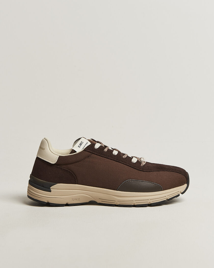 Stepney Workers Club Legion Suede Twill Sneaker Dark Brown – Ruskea