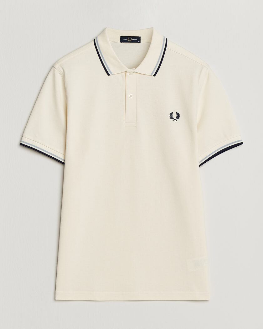 Fred Perry Twin Tipped Polo Shirt Ecru – Valkoinen