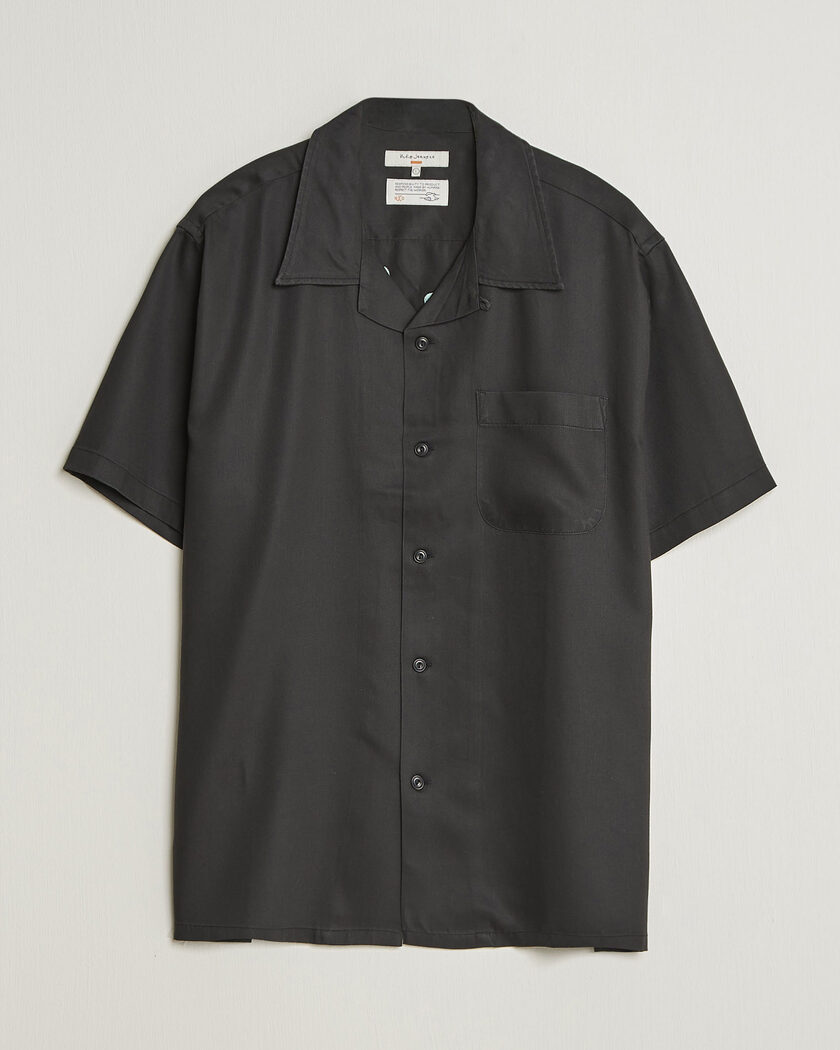 Nudie Jeans Arthur Bowling Shirt Saftey Pi Black – Musta