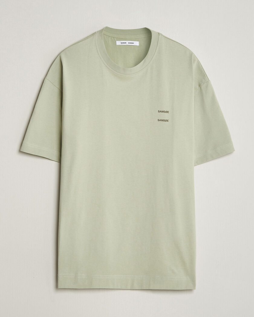 Samsøe Samsøe Joel Organic Cotton T-Shirt Desert Sage – Vihreä