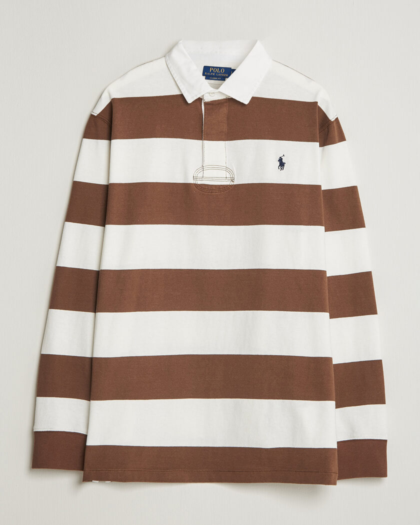 Polo Ralph Lauren Block Striped Rugby Pale Russet/Trophy Cream – Ruskea
