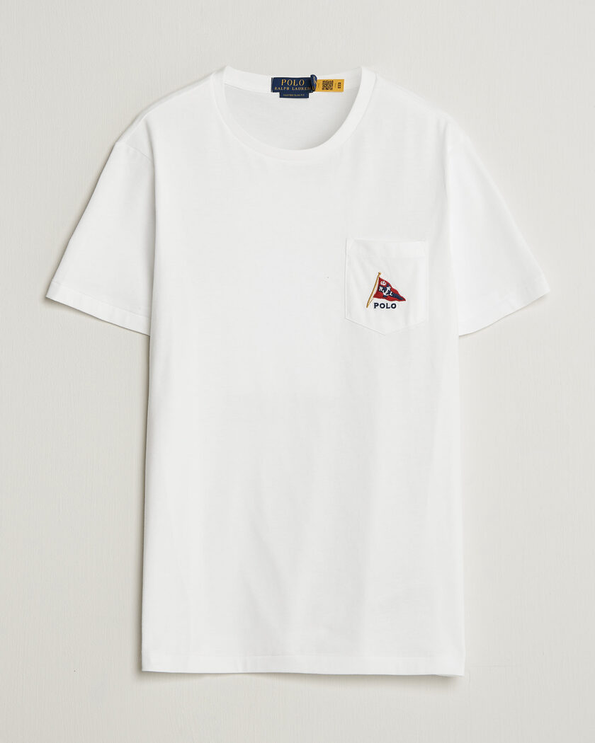 Polo Ralph Lauren Backprint Pocket Tee Newport Bear/White – Valkoinen