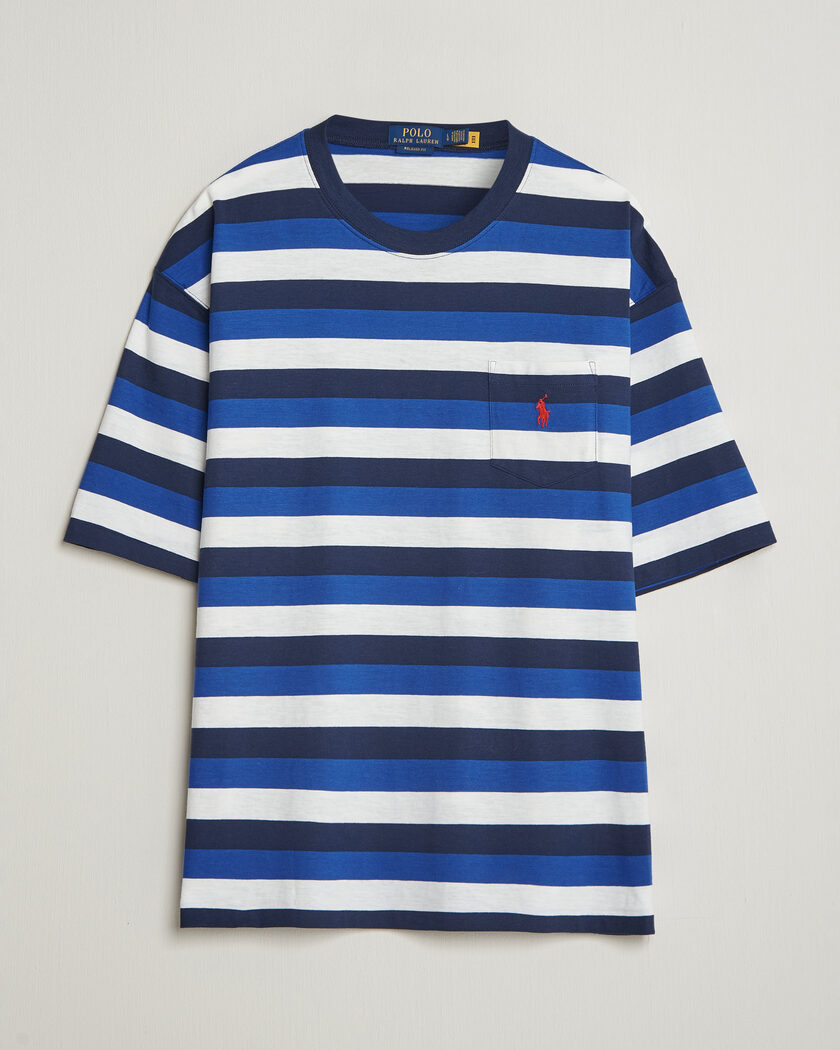 Polo Ralph Lauren Striped Pocket Tee Newport Navy Multi – Monivärinen
