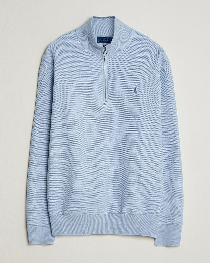 Polo Ralph Lauren Textured Half-Zip Blue Hyacinth Heather – Sininen