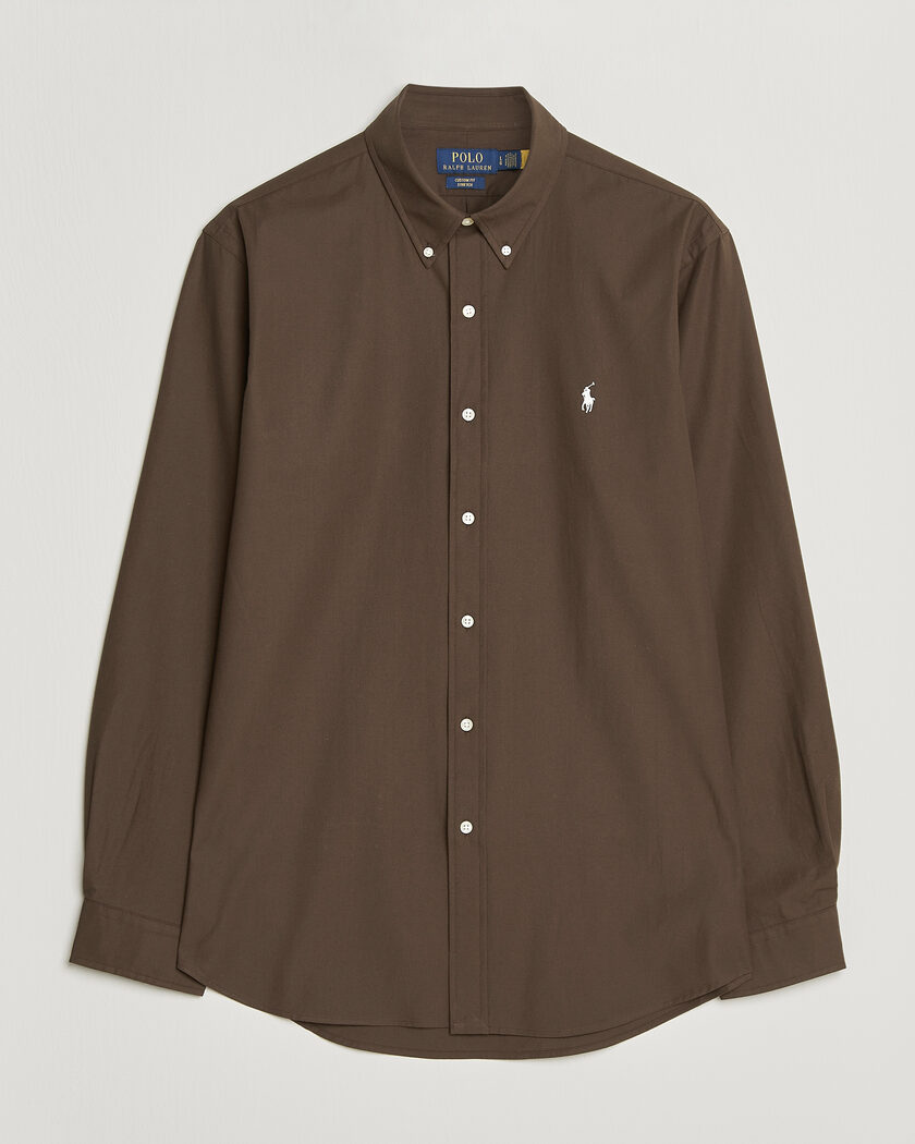 Polo Ralph Lauren Custom Fit Poplin Shirt Nutmeg Brown – Ruskea