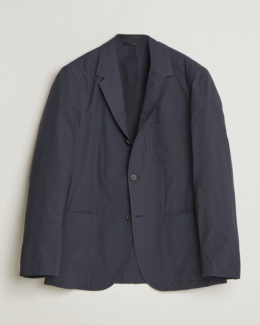 Sunspel Lightweight Poplin Jacket Blazer Navy – Sininen
