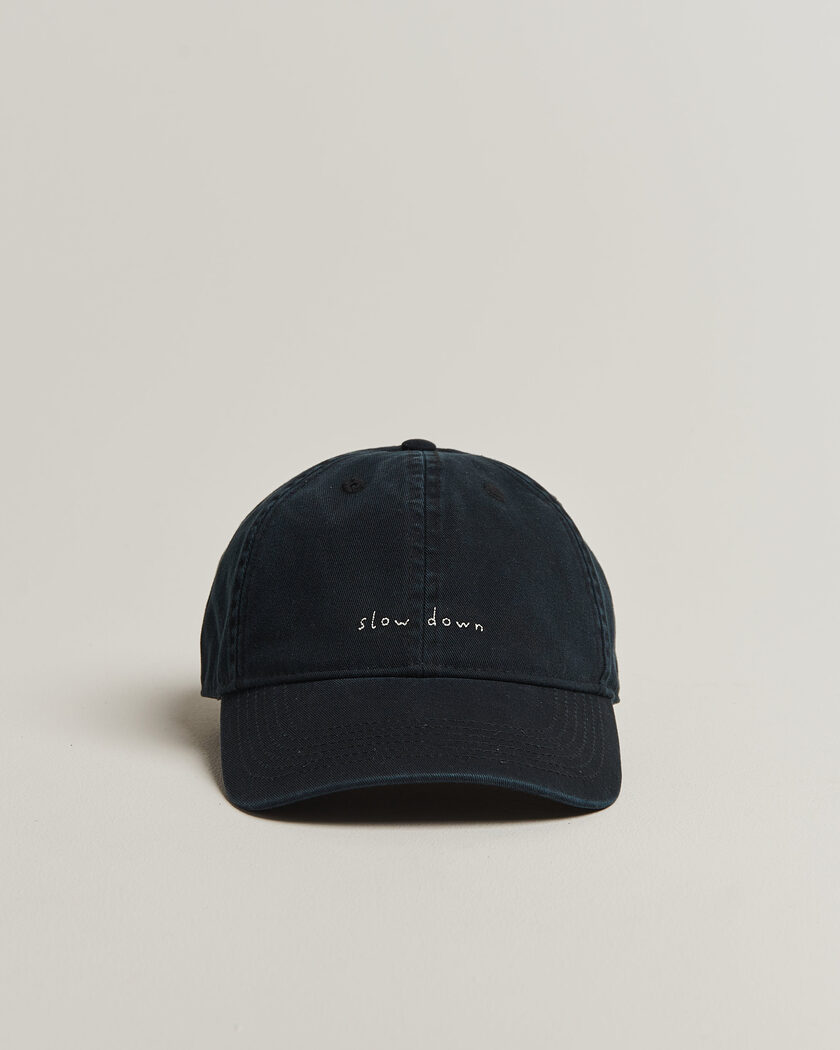 Forét Slow Down Washed Cap Black – Musta