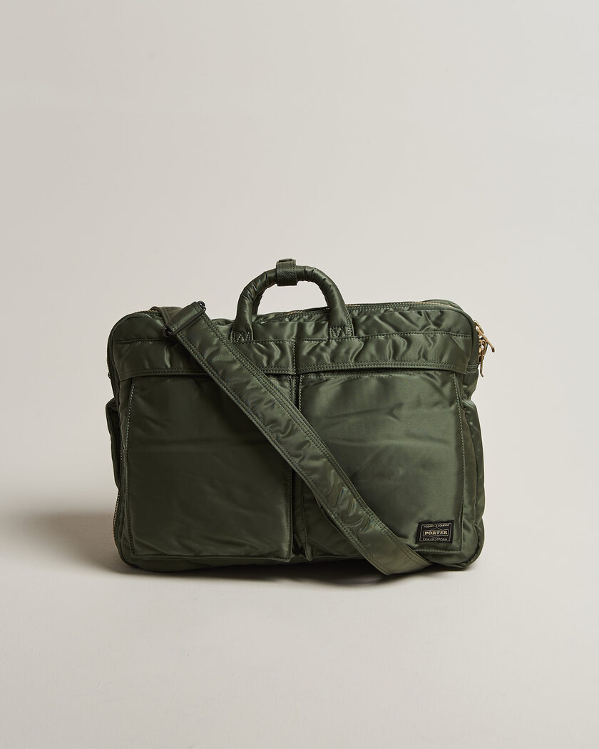 Porter-Yoshida & Co. Tanker 3Way Document Bag Sage Green – Vihreä