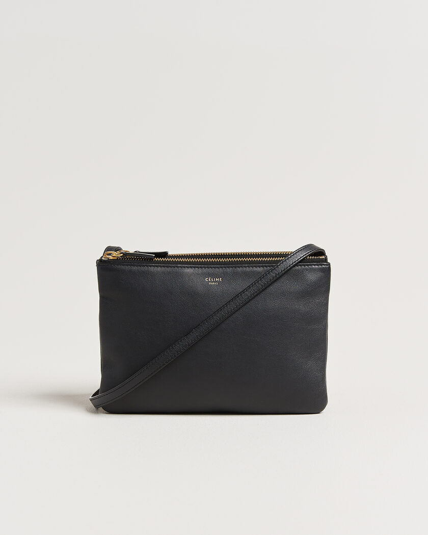 Celine Pre-Owned Trio Bag Small Leather Black – Musta