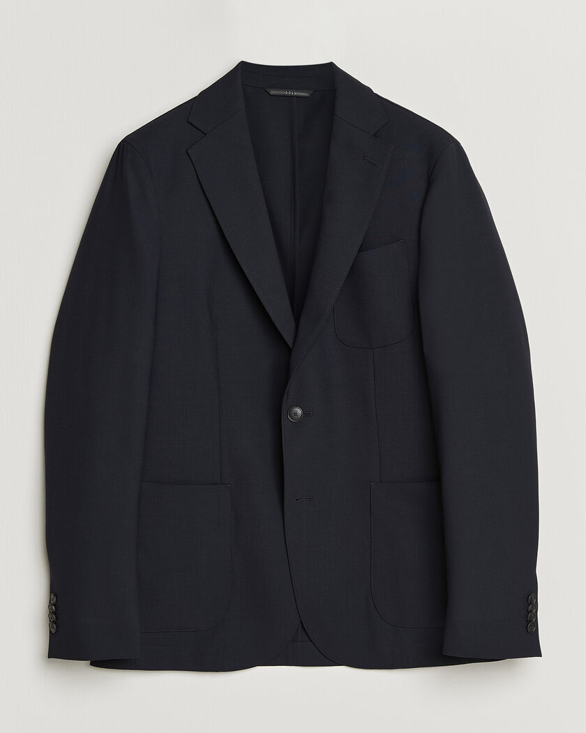 BOSS BLACK Hanry Wool Patch Pocket Blazer Dark Blue – Sininen