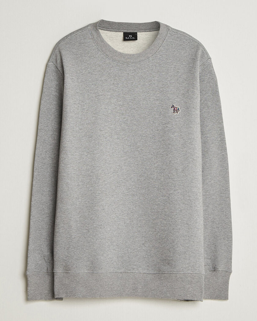PS Paul Smith Zebra Organic Cotton Sweatshirt Grey Melange – Harmaa