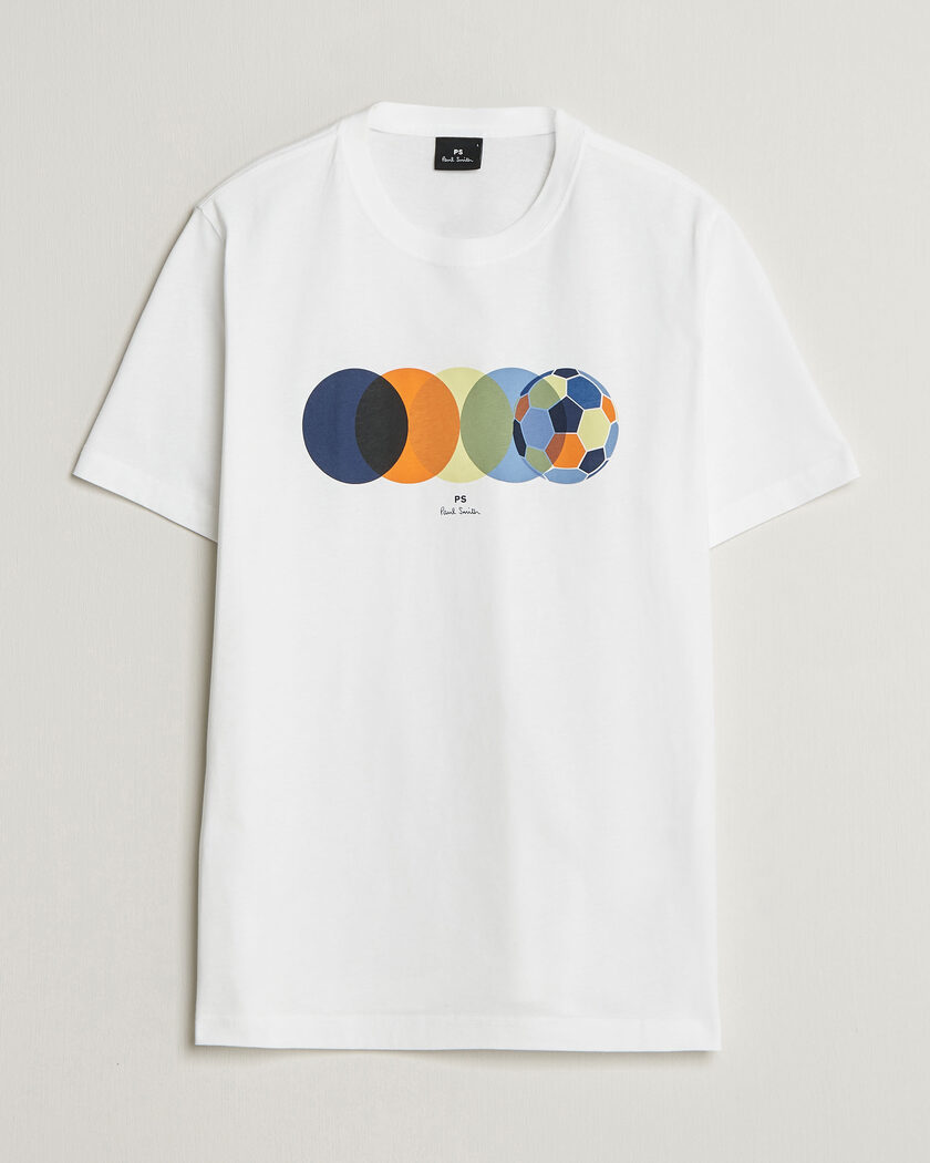 PS Paul Smith Footbal Crew Neck T-Shirt White – Valkoinen