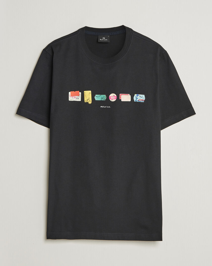 PS Paul Smith In A Row Crew Neck T-Shirt Black – Musta