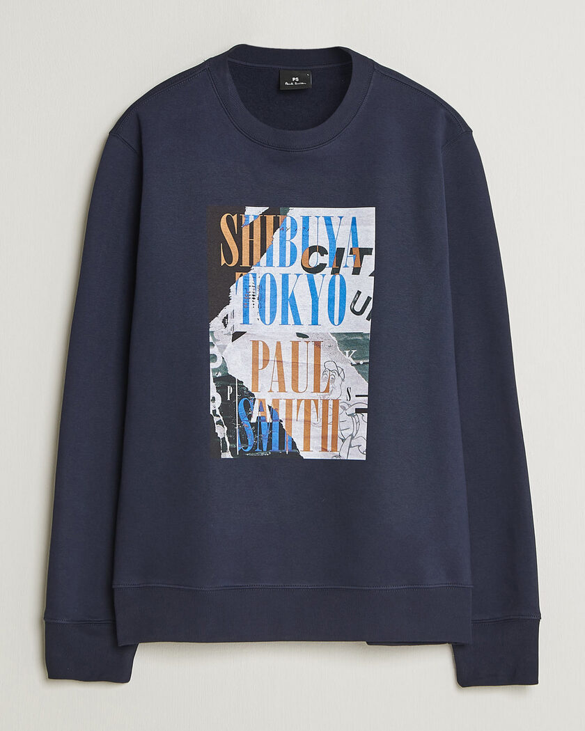PS Paul Smith Shibuya Tokya Crew Neck Sweatshirt Navy – Sininen