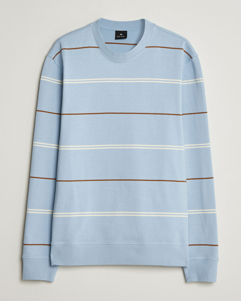 PS Paul Smith Cotton Striped Sweater Light Blue – Sininen