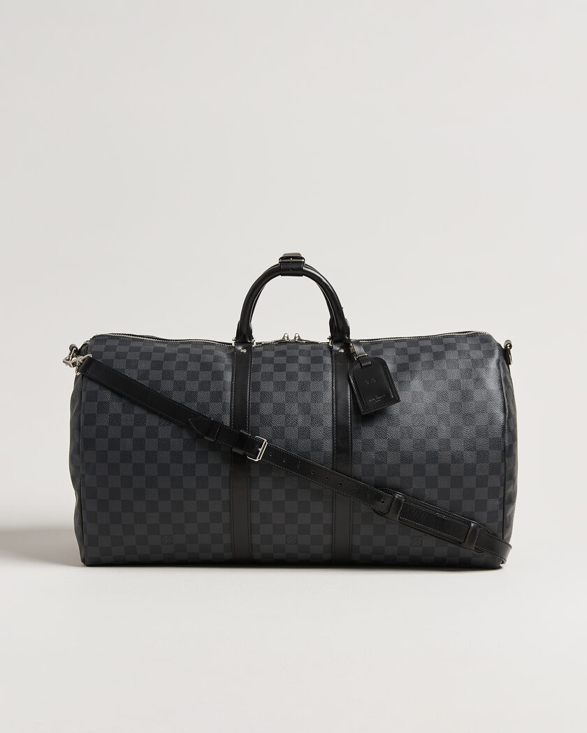 Louis Vuitton Pre-Owned Keepall 55 Bandouliére Damier Graphite – Harmaa