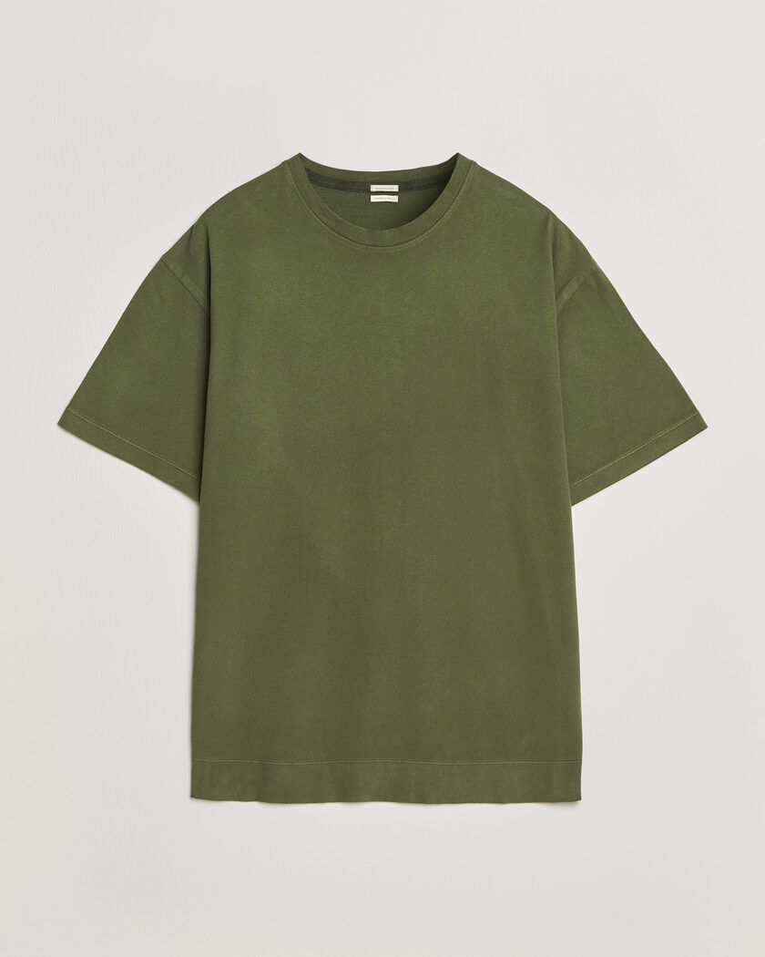 Massimo Alba Nevis Brushed Cotton T-Shirt Moss Green – Vihreä
