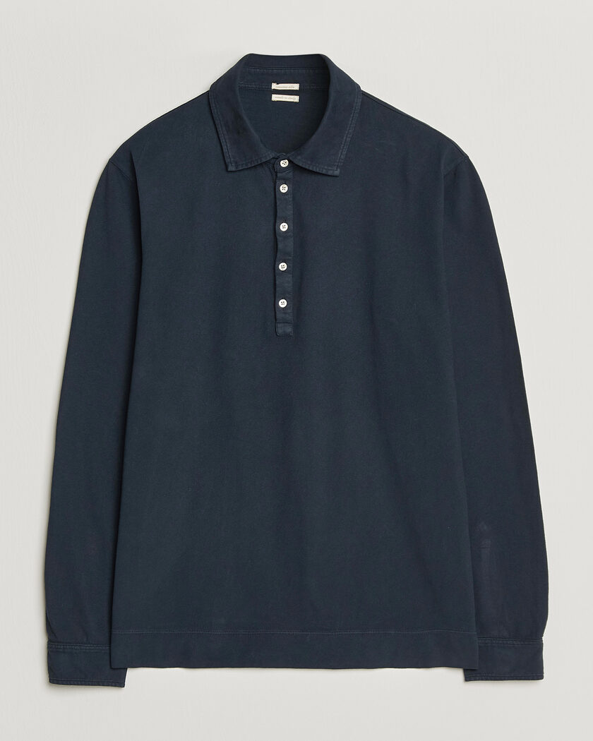 Massimo Alba Raya Long Sleeve Polo Navy – Sininen