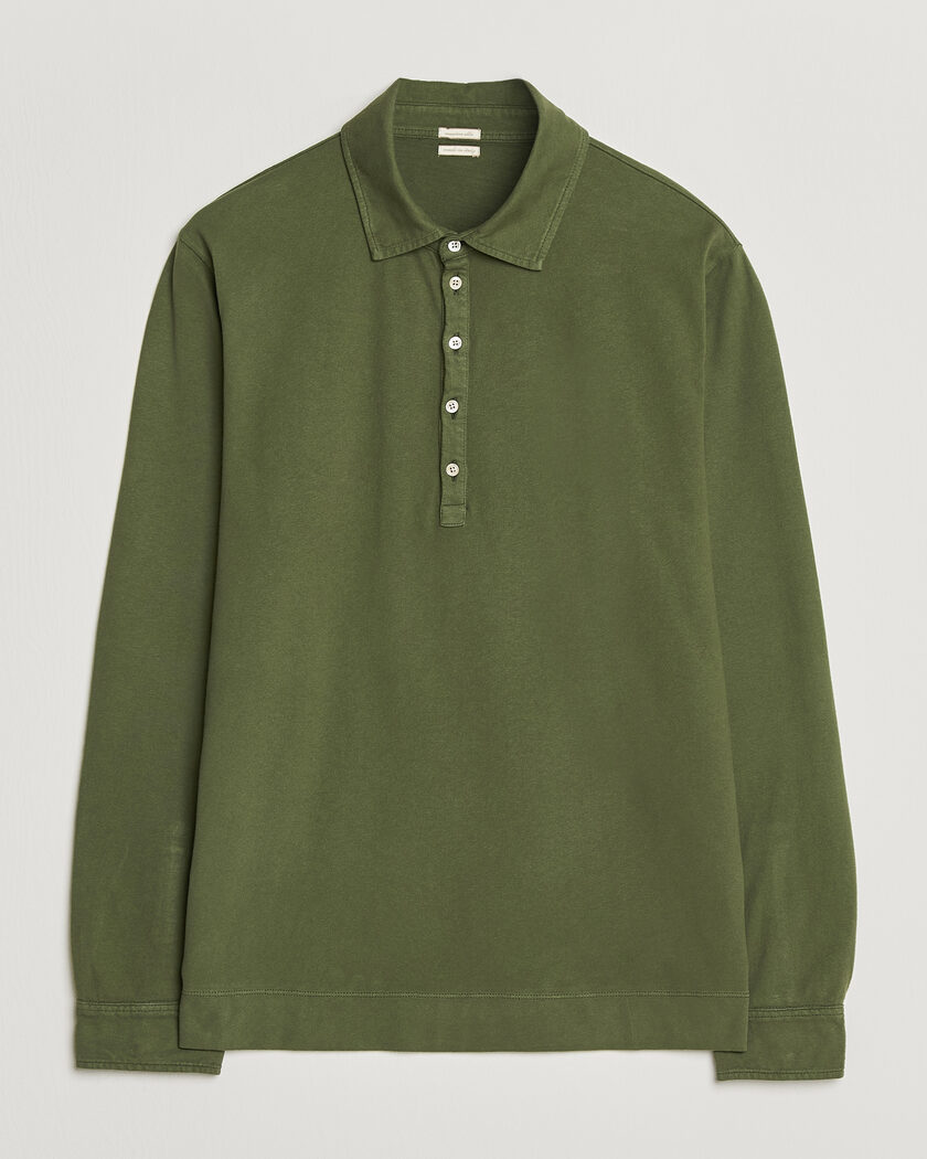 Massimo Alba Raya Long Sleeve Polo Moss Green – Vihreä