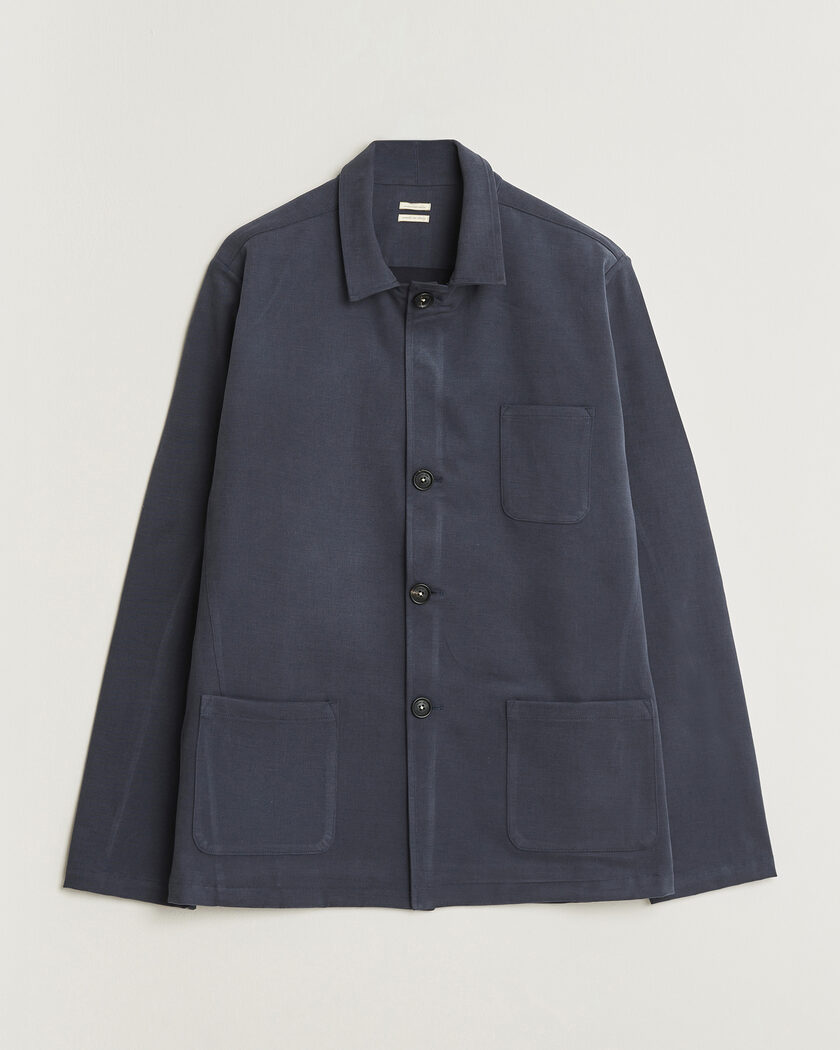 Massimo Alba Florida Brushed Cotton Jacket Navy – Sininen