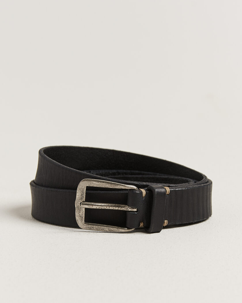 Massimo Alba Budapest Belt Black Calf – Musta